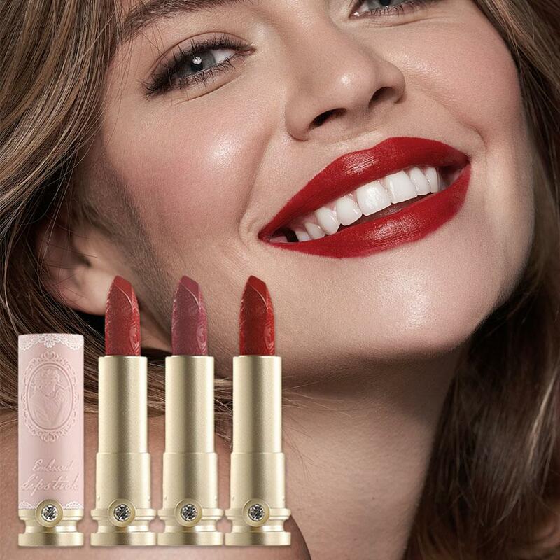 3 Colors Waterproof Velvet Lipstick Easy To Wear Longstay Long-Lasting Makeup Women Stick Lip Matte Cosmetic Lip V5D2