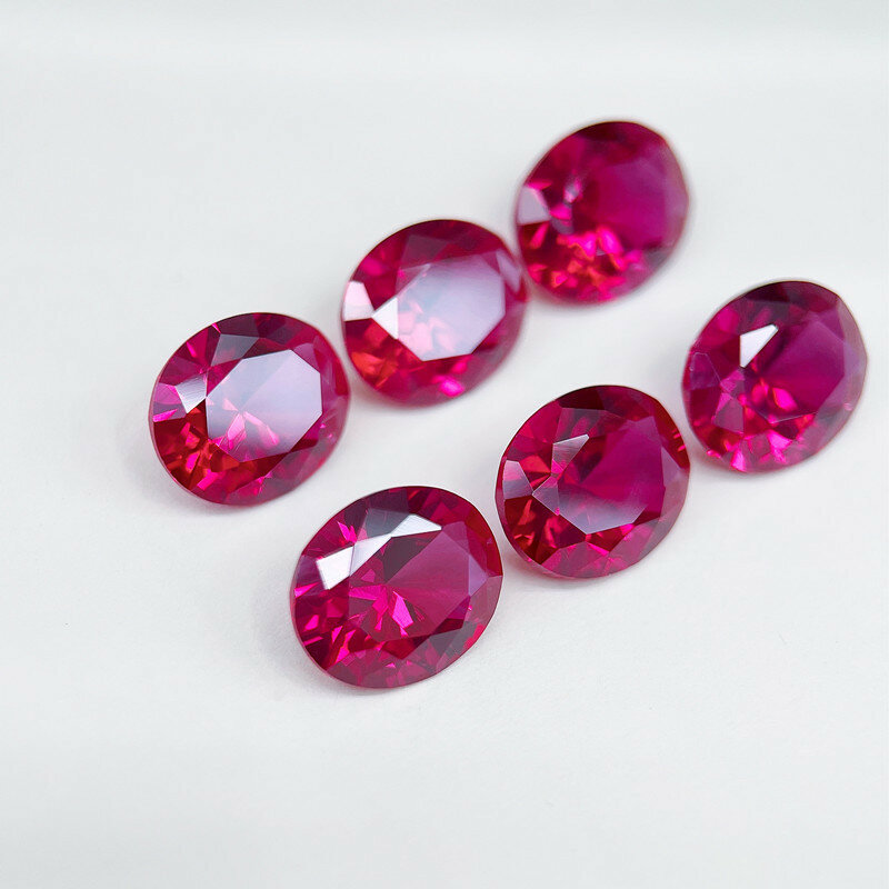 Ładny rubinowy klejnot przeszedł Test UV owalny krój 13 × 18mm 14.0ct VVS kamienie szlachetne luzem do biżuterii akcesoria szlachetny kamień szlachetny