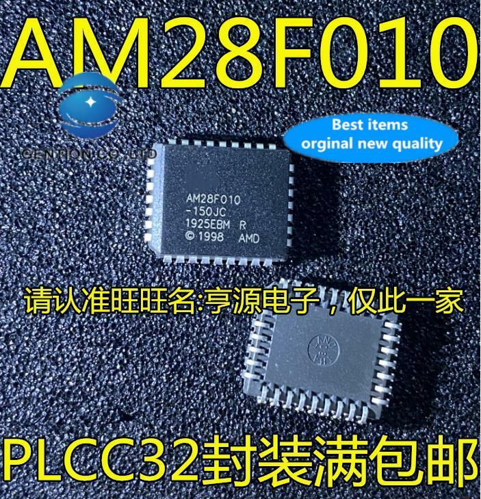 Circuito integrado/chip de almacenamiento IC, 10 piezas, 100% original, AM28F010, AM28F010-150JC, PLCC32