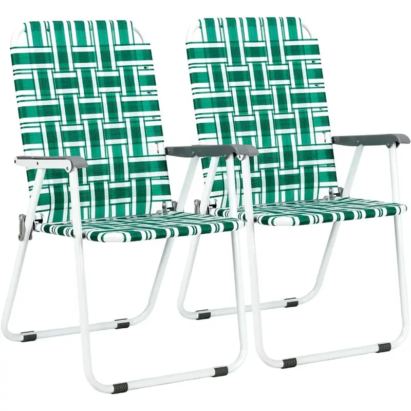 Juego de sillas de exterior de 2, tubos de Metal resistentes, agregar resistencia y durabilidad, silla de jardín