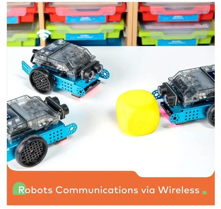 Robot di codifica Neo mbot2 per bambini gratta e vinci e programmazione pitone, supporto per la tecnologia AI del Robot per la costruzione di metalli