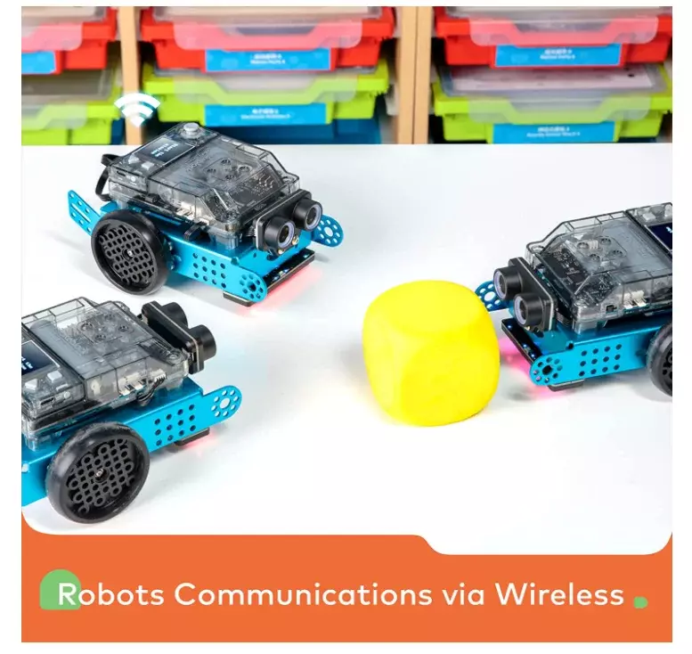 Mbot2หุ่นยนต์เข้ารหัสนีโอสำหรับเด็กการเขียนโปรแกรมแบบเกาและงูเหลือมหุ่นยนต์โลหะรองรับเทคโนโลยี AI