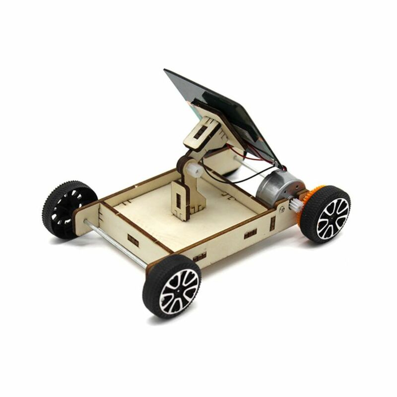 Coche Solar 3D de madera para niños, juguete para regalo, proyecto de ciencia para estudiantes, mteriales experimentales