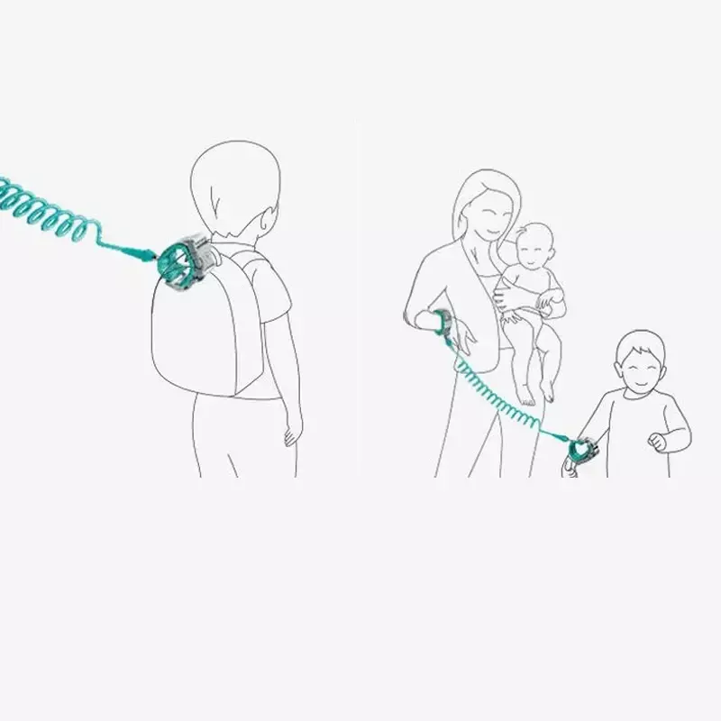 Cintura di sicurezza per bambini cintura anti-perso cinturino da polso regolabile corda di trazione cinturino da polso bambino bambino corda anti-smarrimento