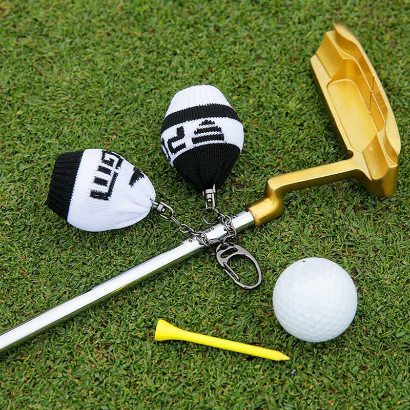 Golf Ball Storage Bag Small Knitted Pouch For Golf Ball Cute Golf Ball Holder For 2 Golf Balls Golf Ball Protector For Driving