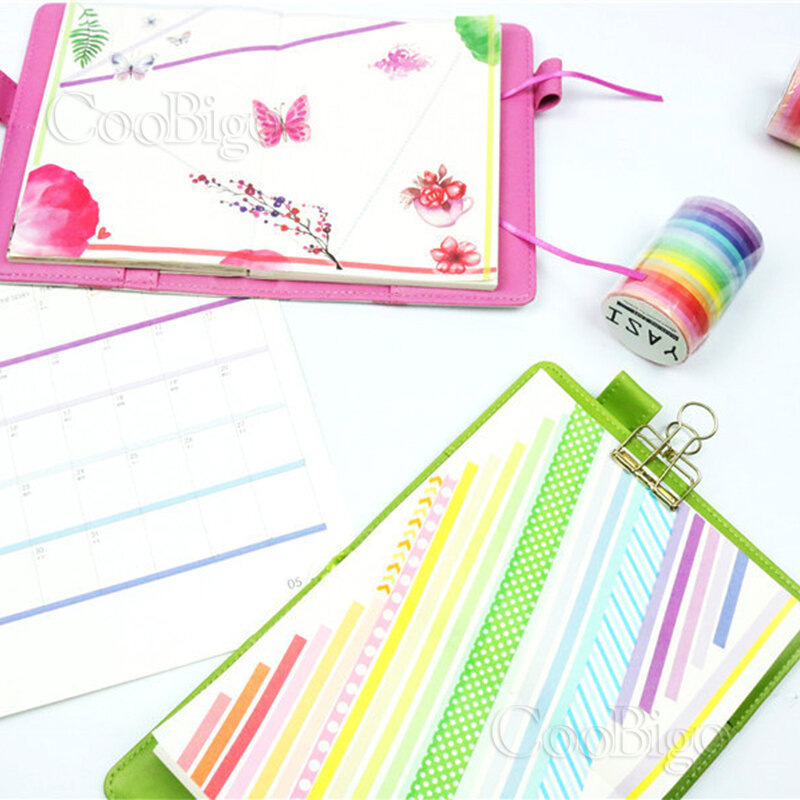 20 rolek taśma Washi taśma samoprzylepna Rainbow jednolite kolory dekoracyjna taśma maskująca do czasopism notatnik pamiętnik Album DIY 5mm