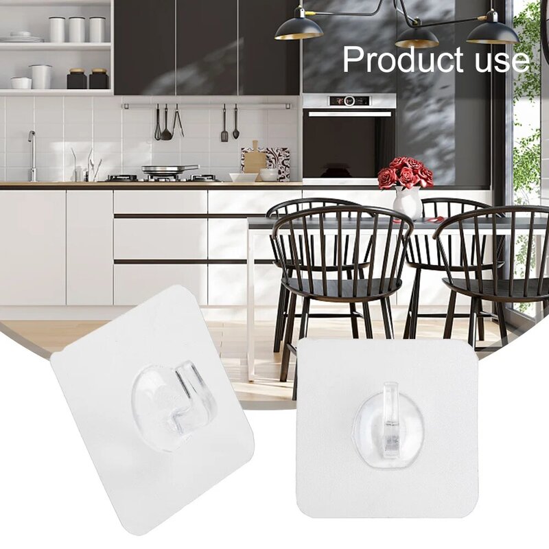 1Pcs Wall Hook Strong Self Adhesive Transparent Suction Cup Heavy Load Rack Save Space Gadget For Home Kitchen/Bedroom/Bathroom