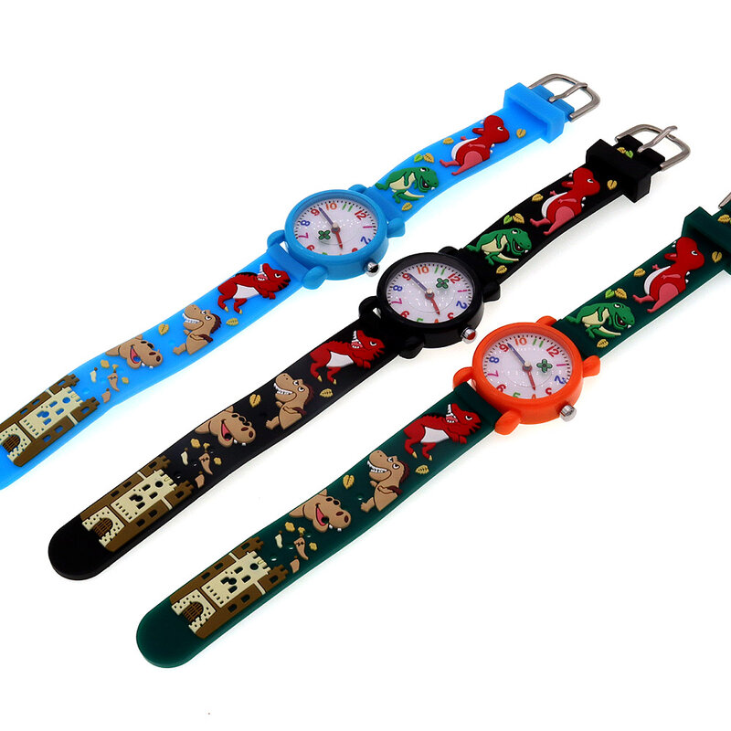 Cinturino dinosauro ragazze ragazzi fiore orologio di seconda mano orologio da polso per bambini orologio in Silicone per bambini regali per feste custodia per orologi digitali 28mm