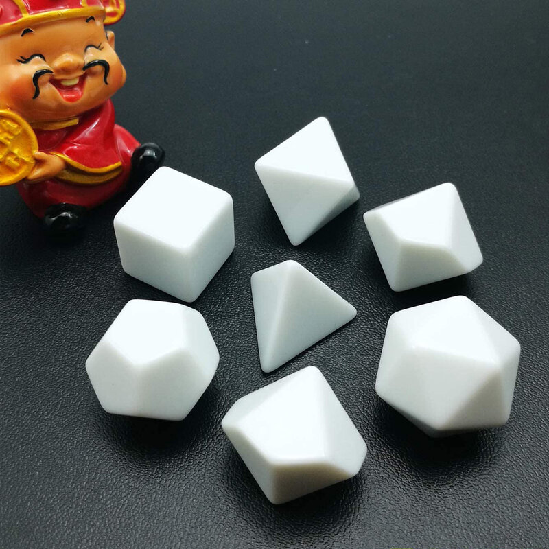 7 pcs/set Blank Rounded Dice DIY Board Game Accessories