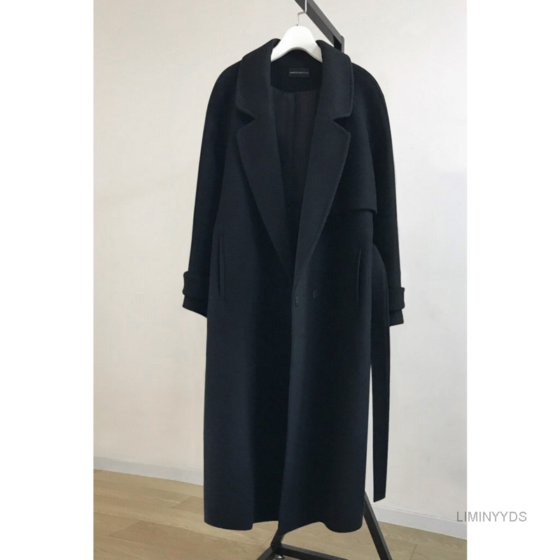 Frühling Frauen Wolle Blends Graben Mantel Elegante Oberbekleidung Casual Lose Strickjacke Weibliche Kaschmir Mantel Koreanische Version