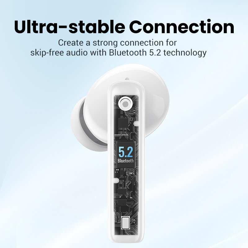 【Nowość】 ugreen HiTune T3 ANC bezprzewodowy TWS Bluetooth 5.2 słuchawki, aktywna redukcja szumów, mikrofony douszne słuchawki douszne