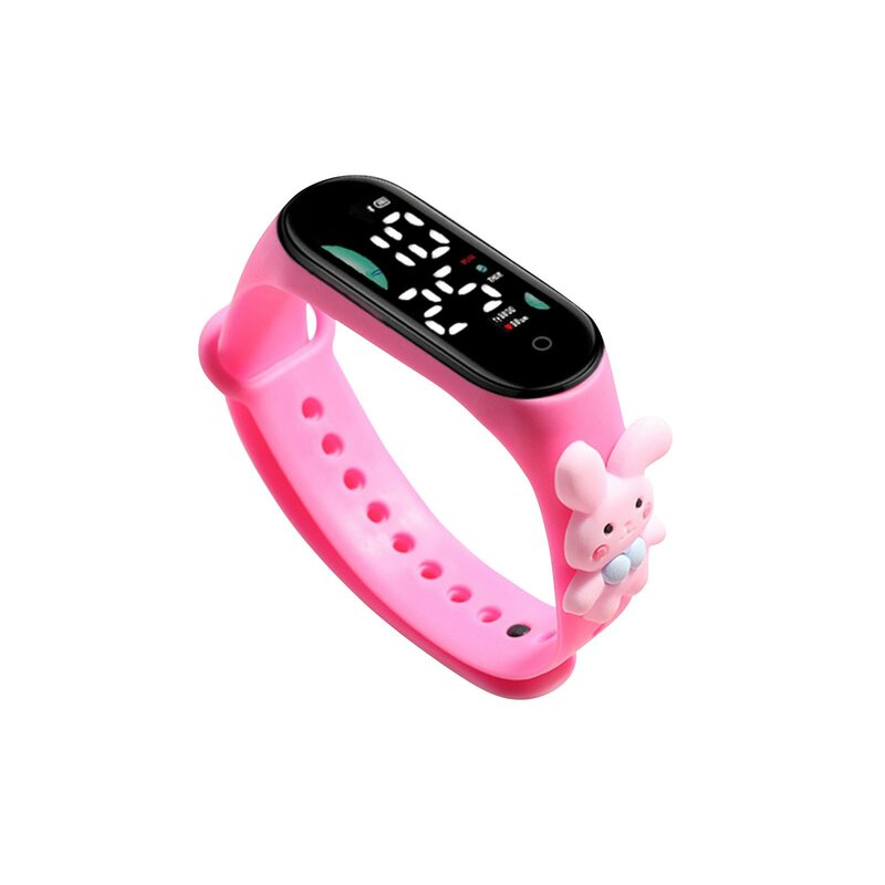Zegarek dla dzieci życie wodoodporna sportowy zegarek z bransoletką zewnętrzna z wyświetlaczem Led silikon regulowany pasek zegarka z dekoracja w stylu kreskówki