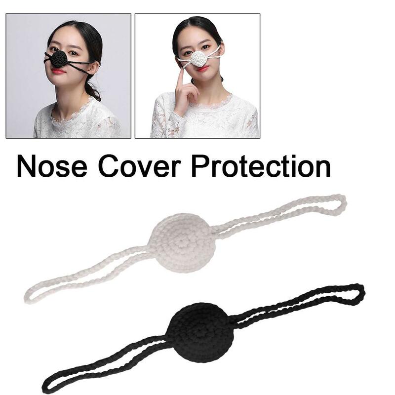 Scaldino per naso invernale fatto a mano Extra morbido copertura elastica alta accessori per il naso protezione resistente al naso in lana regolabile K9S1