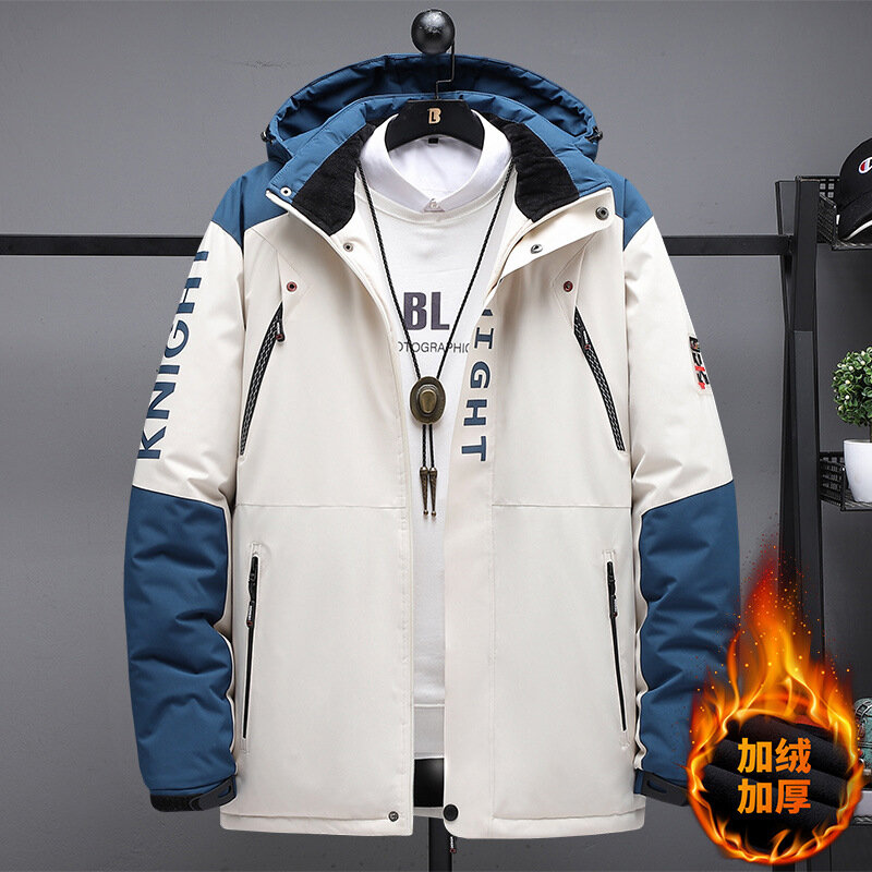 2023 Men's Winter Jacket Hooded Fleece Warm Parka Men Plus Size Coat Male Big Large Size Outerwear 9XL Windbreak Autumn Anorak
