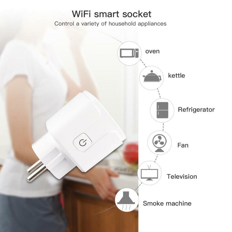 For HomeKit Smart Home Security Protection Smart Wifi Socket EU Plug Siri Voice Control Wall Light Switch HomeKit 16A  Alexa Goo