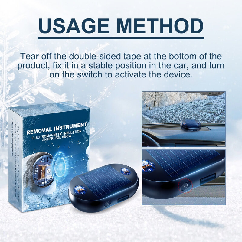 Herramientas de eliminación de nieve, dispositivo de congelación y removedor de nieve, interferencia Molecular electromagnética Solar