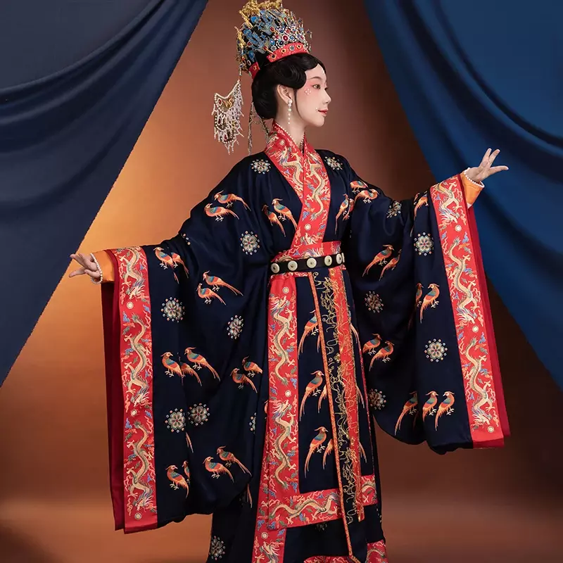 Robe de Mariée Traditionnelle Alberoise Personnalisée, Broderie Hanfu, Costume de Princesse Esthétique de la ociastie Song, Oiseau, Reine de Chine, pour Femme