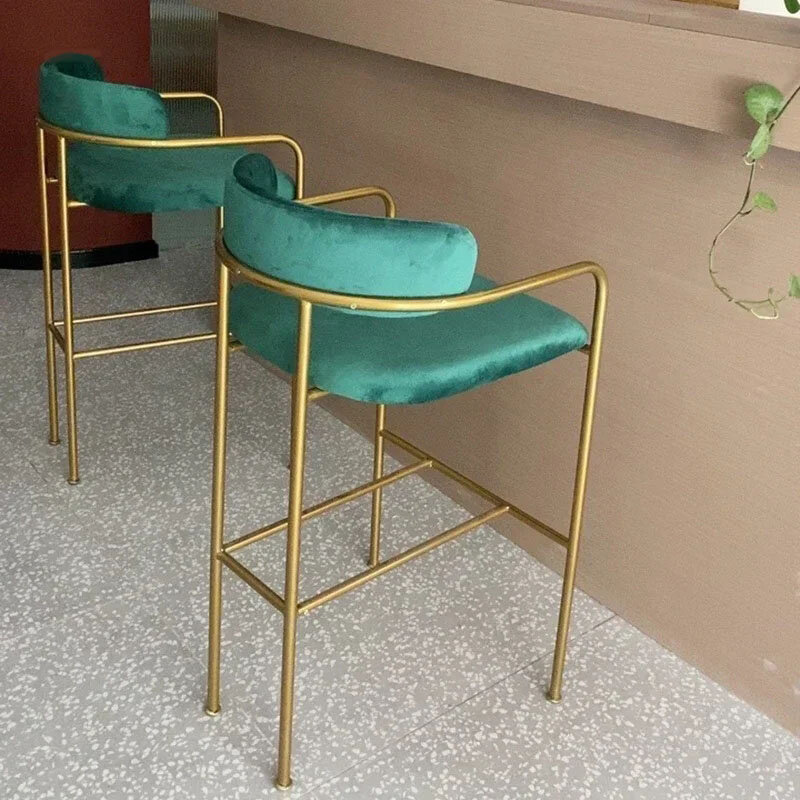 Скандинавские кованые железные барные стулья, кухонная мебель, современный минималистичный высокий барный стул, креативный дизайн, подлокотник для задней панели кафе, барный стул