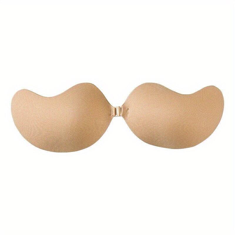 Reusable Push Up Buckle Front Nipple Covers, Strapless Invisible Self-adhesive Breast Lift Pasties, Women's Lingerie