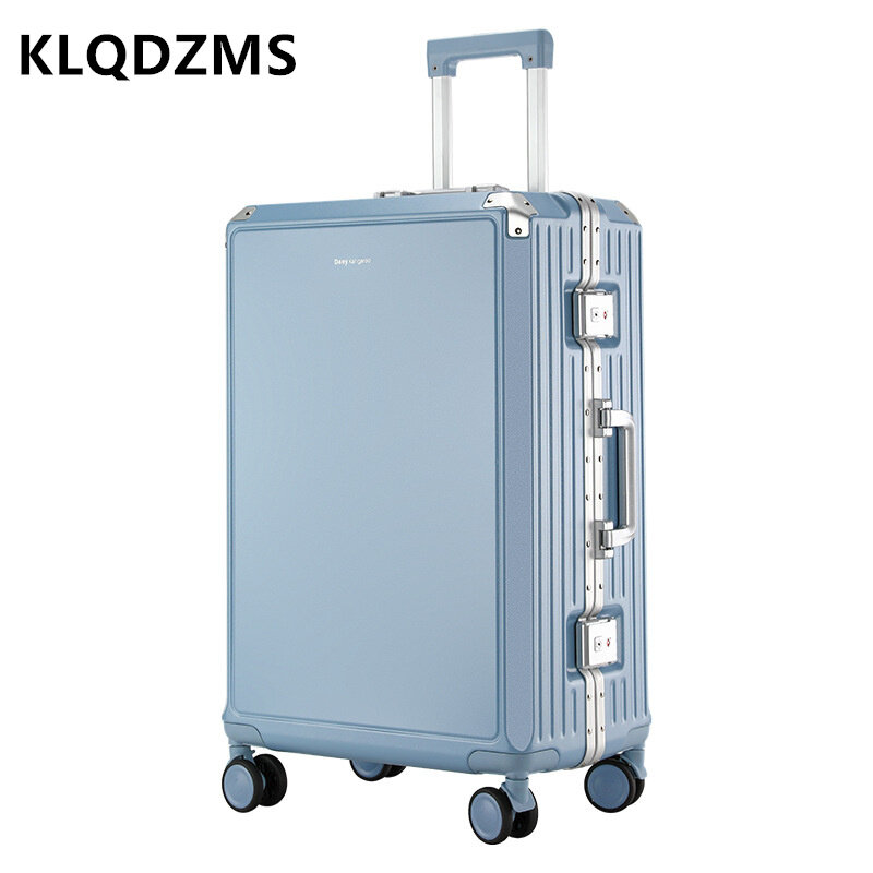 Klqdzms 20 "22" 24 "26 Inch Bagage Nieuwe Aluminium Frame Trolley Case Student Instap Box Heren Wachtwoord Box Rollende Koffer