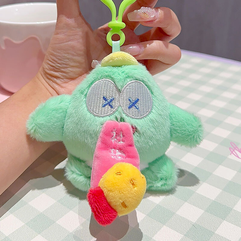 New Cartoon Cute Tongue Spitting Animal Bear Bunny Plush Toys Soft Stuffed Funny Tongue Out Dog Plush Keychain Pendant Kids Gift