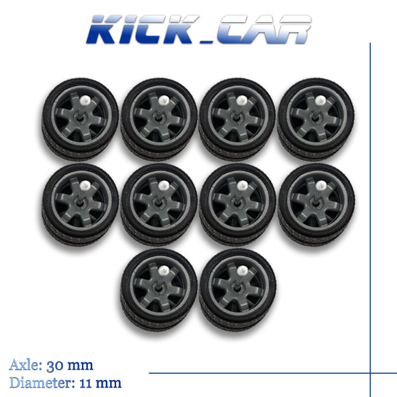 KicarMod-Roues 1/64 avec pneus TE37 pour voitures miniatures, pièces modifiées, passe-temps, moulées sous pression, 5 ensembles/paquet
