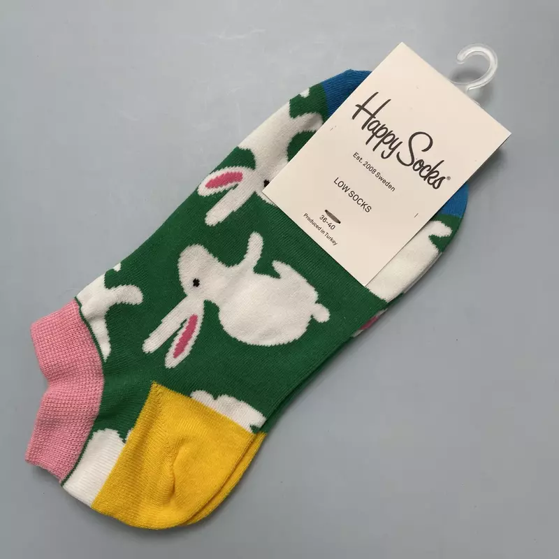 Happy Socks calzini corti dell'equipaggio carini e leggeri