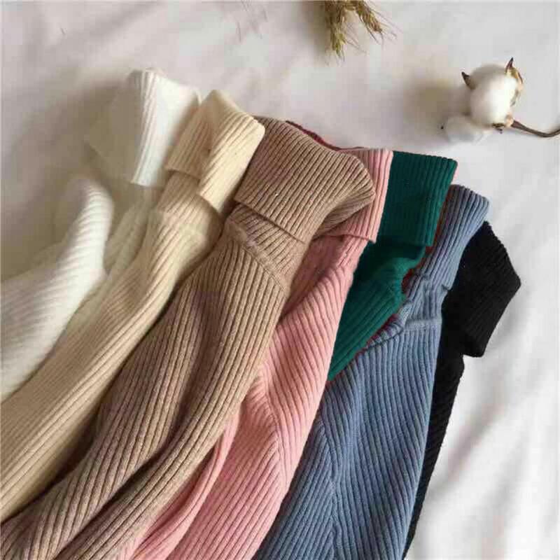 Commuter Style Sweater Ladies Sweater Cozy Chic Slim Fit High Collar Knitted Sweaters for Women's Fall Winter Wardrobe