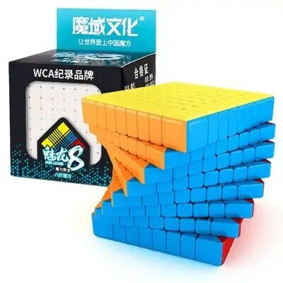 Moyu MFJS Meilong 8x8 Magic Speed Cube Stickerless Professional Fidget Toys, Meilong 8 8X8, Cubo mágico, rompecabezas