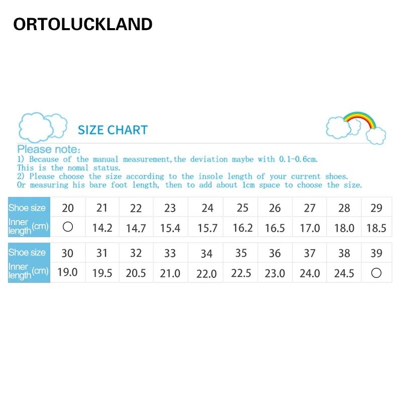Ortoluckland 블랙 남아용 아동용 가죽 신발, 여아용 정형 외과 신발, 아치 지지대 및 교정 깔창, 2 ~ 7 세