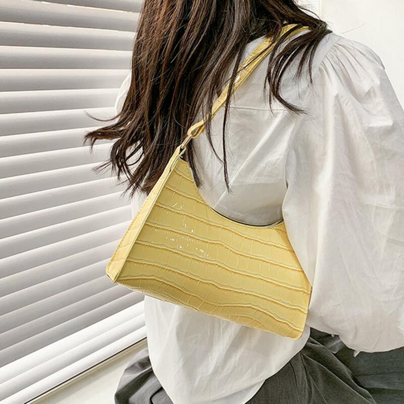 Damen handtasche glänzend strukturierte Kunstleder Geldbörse Reiß verschluss Geschenk große Kapazität Damen Single Shoulder Bag Geldbörse Dating verwenden