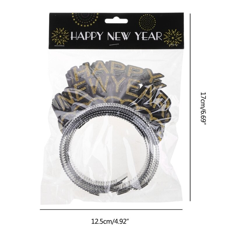رأس السنة الجديدة Happy New Year Headband 2023 رباط شعر مهرجان رباط شعر دروبشيب
