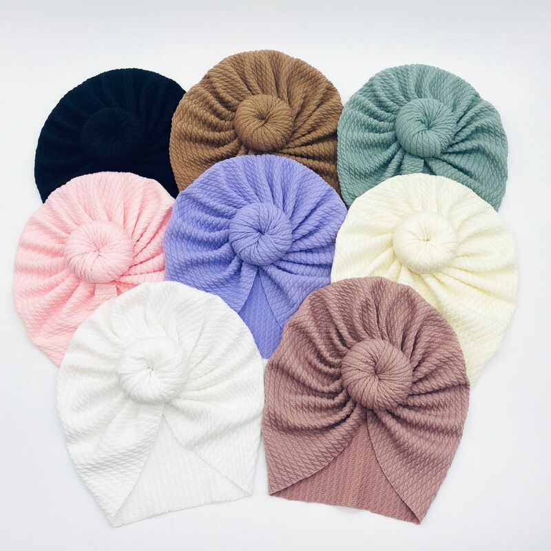 Knotted หมวกสำหรับหมวกเด็กทารกหมวก Beanie Bow Headband ทารก Turban เด็กแรกเกิดอุปกรณ์เสริมฤดูหนาวหมวก Bonnet หมวกแม่เด็ก