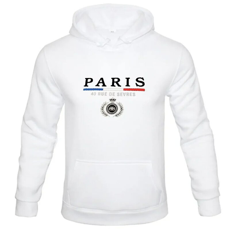 "PARIS" Men's Graphic Hoodie Comfort Stretch Drawstring Fashion Hoodie Pullover Casual Loose Sport Hoodie Men's Clothing