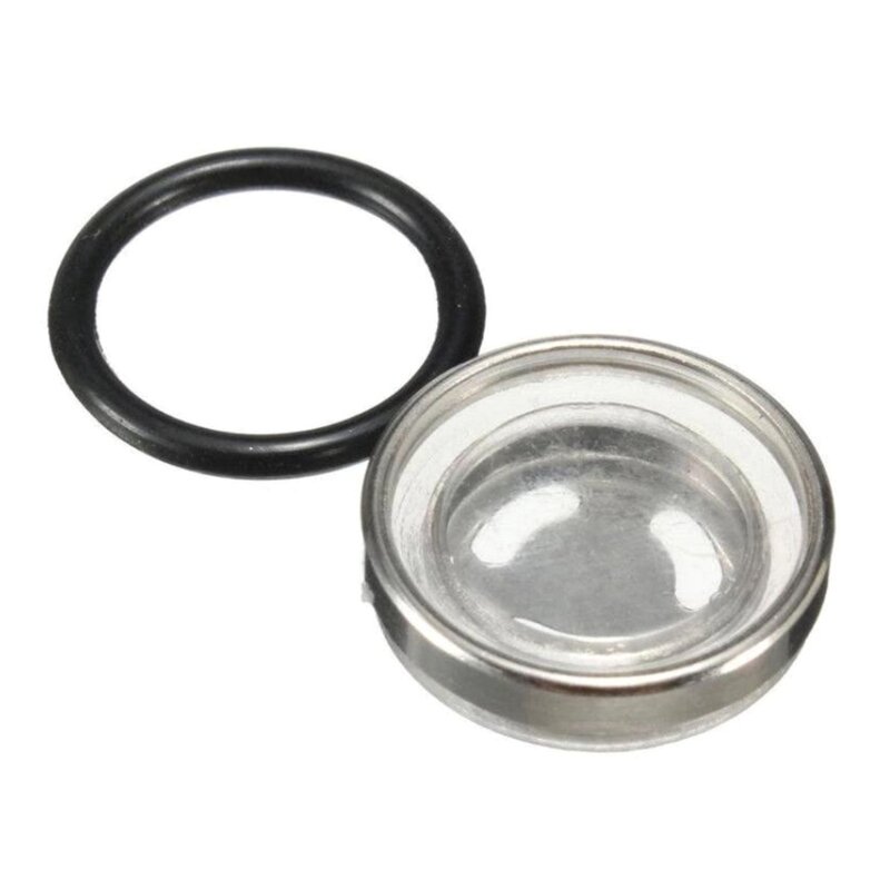 Cylinder Sight Lens,10mm 12mm 14mm 18mm Replacements with O-Rings for Hydraulic Brake Levers Motorcycle