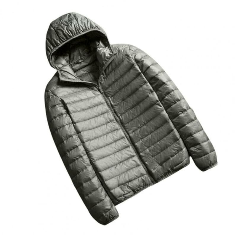Autunno inverno piumino uomo Ultra leggero antivento impermeabile Anti Fouling Anti-olio bianco anatra cappotto portatile con cappuccio maschile