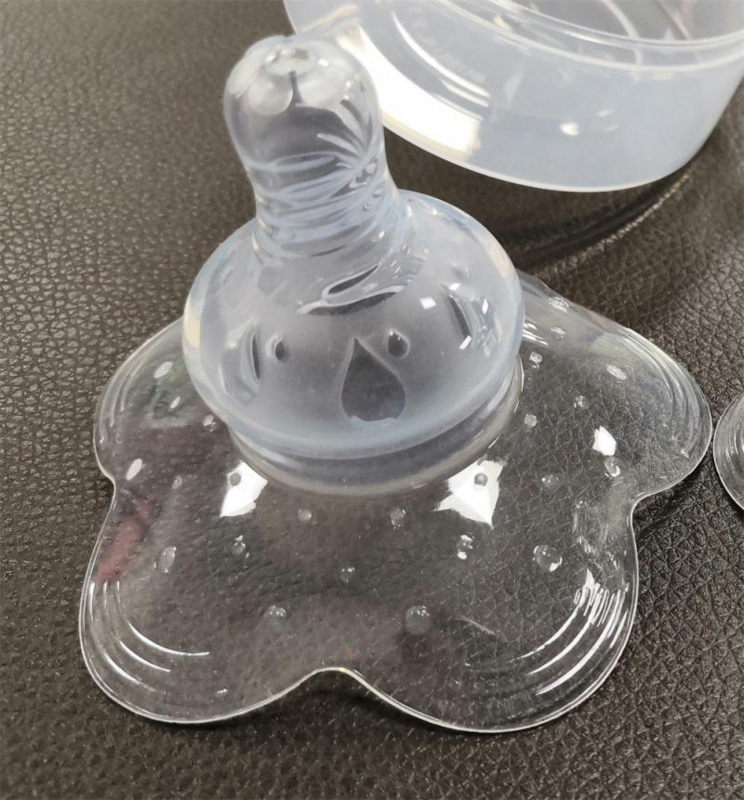 Protège-tétons en silicone avec boîte, anti-morsure, boîte à poussière, anti-débordement, coussinets d'allaitement, protection des mamans