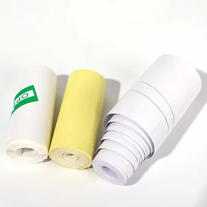 1/3/5 Rolls Mini Printer Thermal Paper Label Sticker Self-adhesive Thermal Printing Paper Inkless Printing Photo Picture 57x25mm