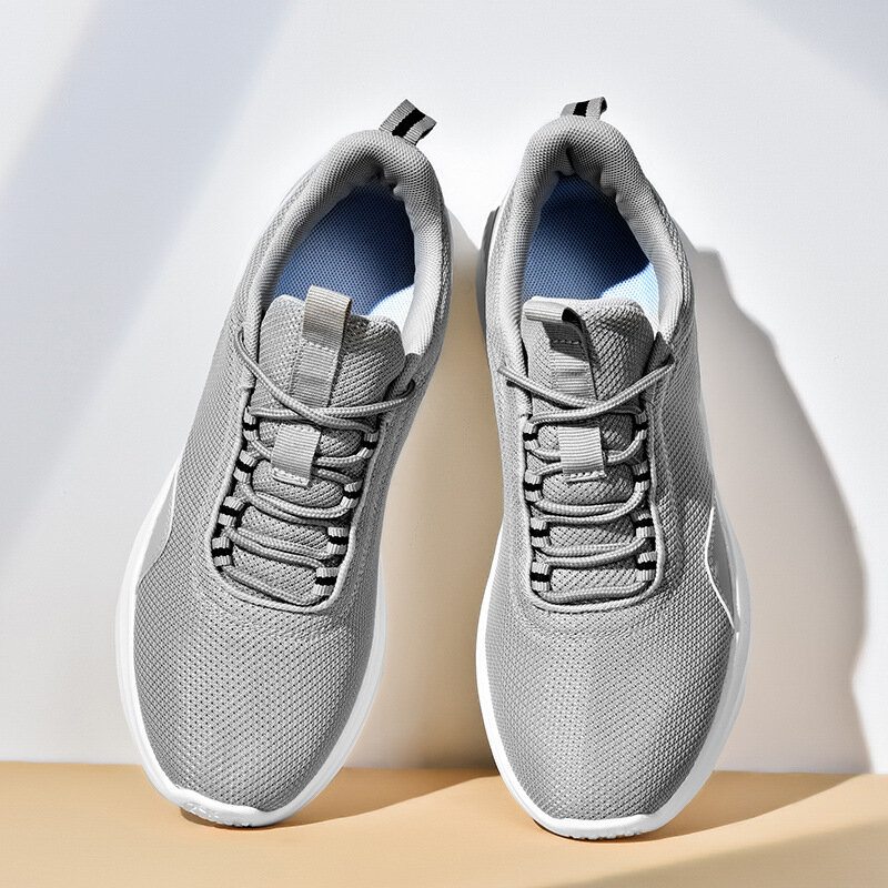 Jesienne buty męskie 2023 nowe buty na siatka tkana męskie siateczkowe wiosenne i jesienne luźne buty sportowe bieganie męskie Online Influenc