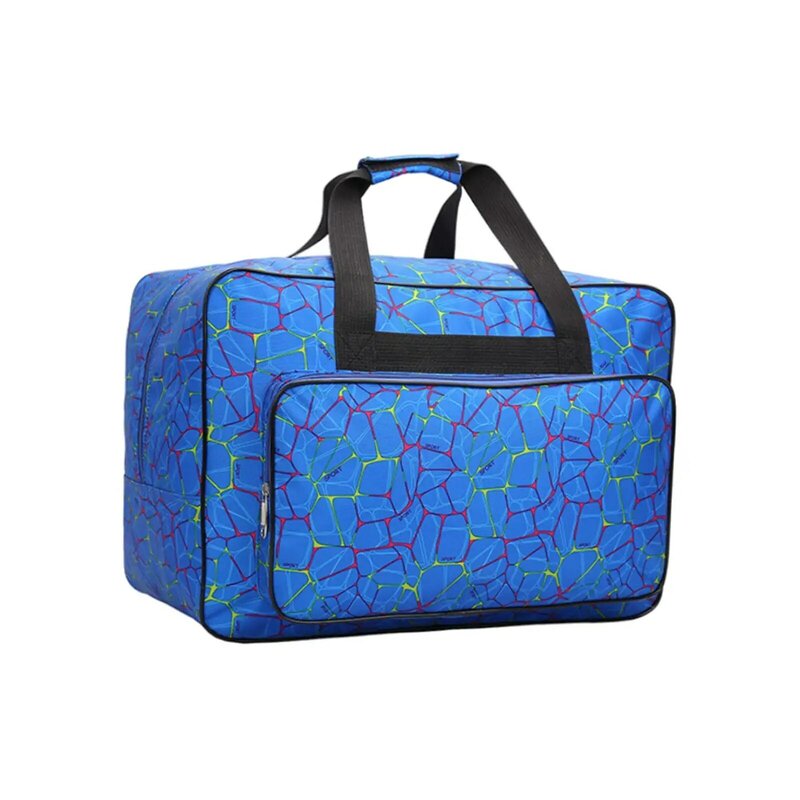 กระเป๋าถือถุงคลุมกันฝุ่นเก็บของเครื่องเย็บผ้าอเนกประสงค์สีน้ำเงิน