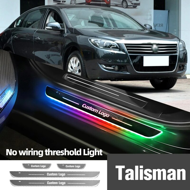 Dla Renault talizman 2015-2018 2016 2017 uszczelka do drzwi samochodu światła Logo na zamówienie LED pedał progowy akcesoria do Lamp