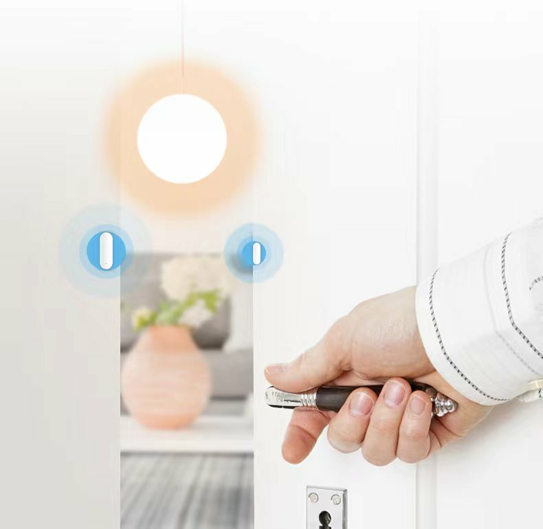 Sensor de puerta inteligente Tuya WiFi, Detector de alarma de ventana, Sensor magnético independiente, funciona con Alexa y Google Home, nuevo
