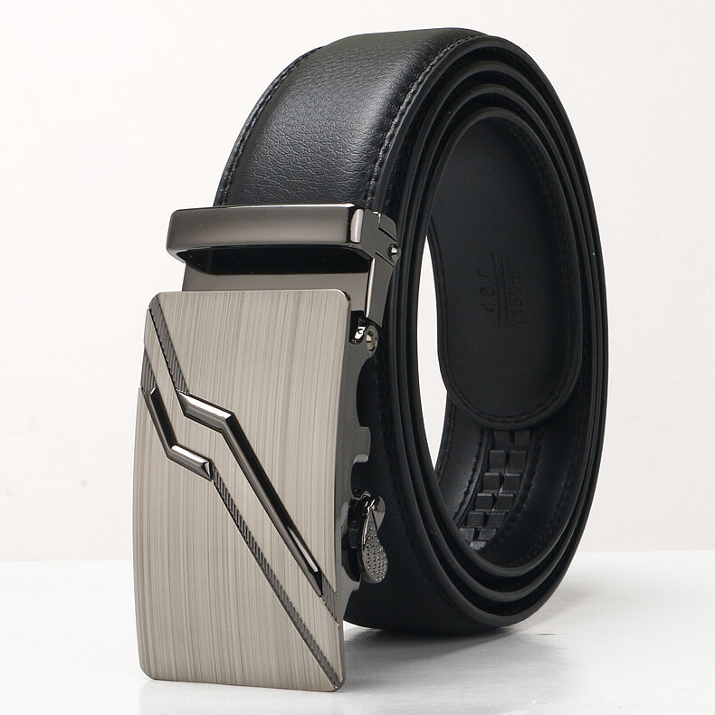 Cinturón de cuero con hebilla automática para hombre, cinturón de aleación de 3,5 cm para ocio, negocios, jóvenes, personas de mediana edad y ancianos, cinturón de diseñador, nuevo