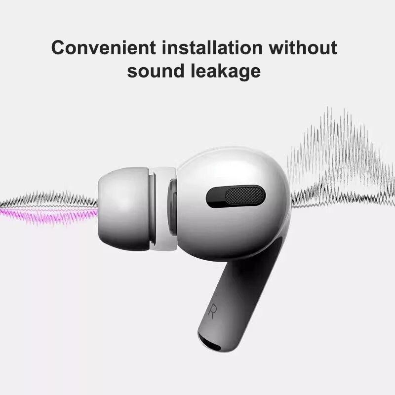 أطراف أذن من السيليكون الناعم لسماعات Airpods Pro ، غطاء سماعات أذن واقي ، فتحة تقليل الضوضاء ، وسائد أذن لسماعات أذن Apple Air Pods Pro
