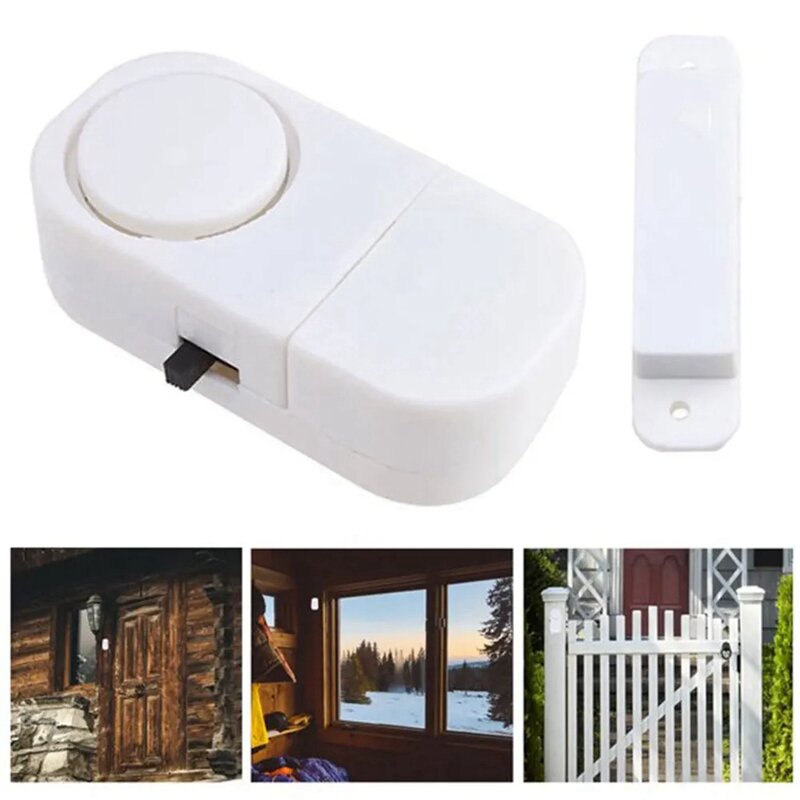 Alarma antirrobo inalámbrica para puerta, ventana, seguridad del hogar, Sensor magnético DIY, 6 juegos por paquete