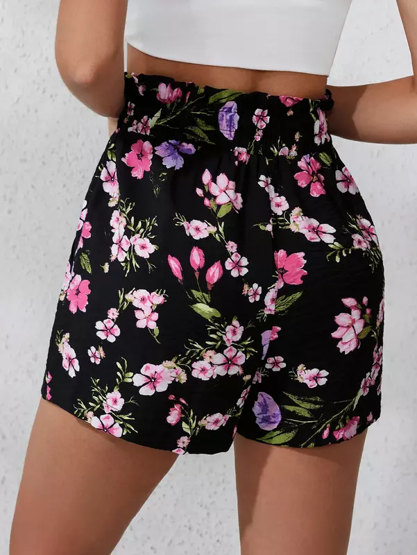 2024 Summer New Women's Fashion Casual Print Beach Pants Minimalist Style Comfortable Home Loose Outdoor Sports Jogging Shorts