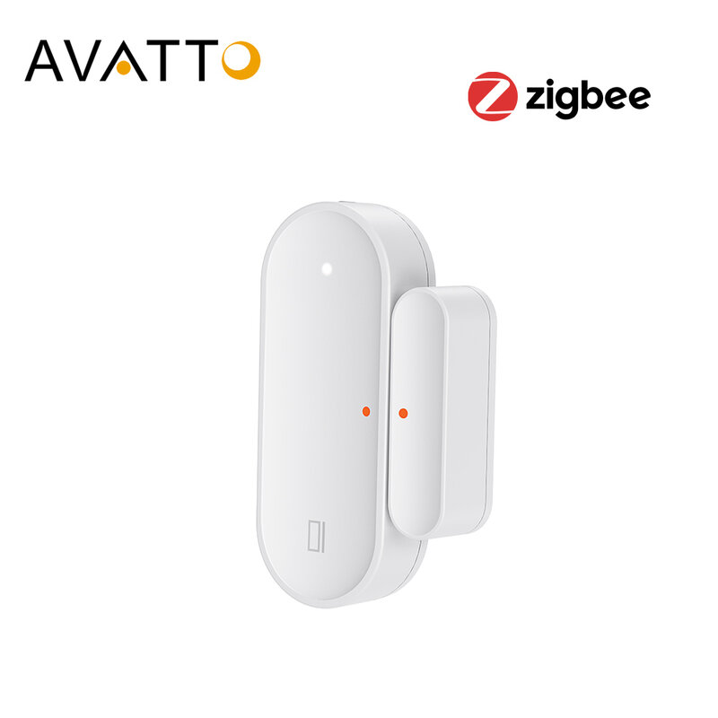 AVATTO-Sensor de puerta inteligente Tuya Zigbee, detector abierto/cerrado para ventana y puerta, funciona con Alexa y Google Home Gateway Hub