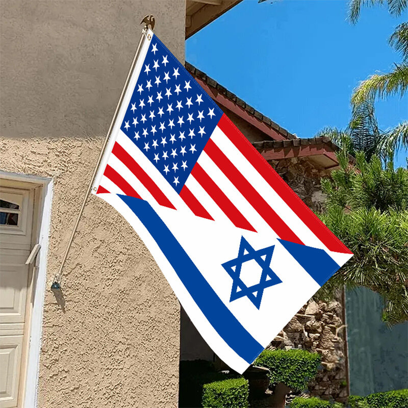 Usaとisraelの庭の旗,両面,鮮やかな色,アウトドアの装飾,ギフト