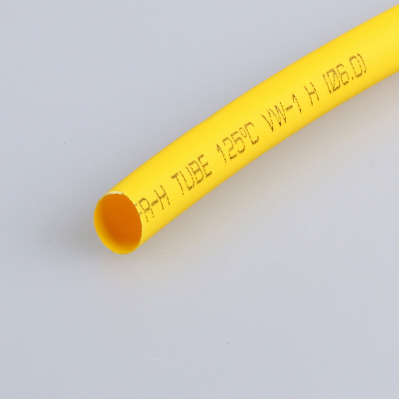 Amarelo poliolefina termoresistant heat shrink tube kit 2:1 encolhendo sortido sleeving calor 1 metro encolher embrulho sortido