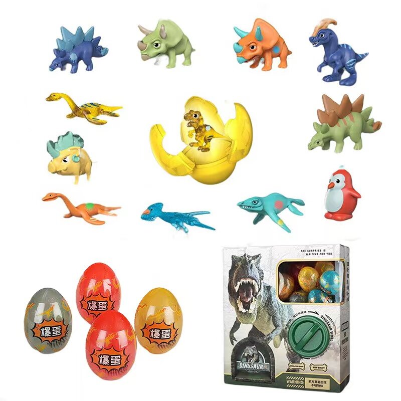 DIY dinosaur mini gacha machine household children's toy popping egg gacha cartoon dinosaur egg gift Christmas birthday gift